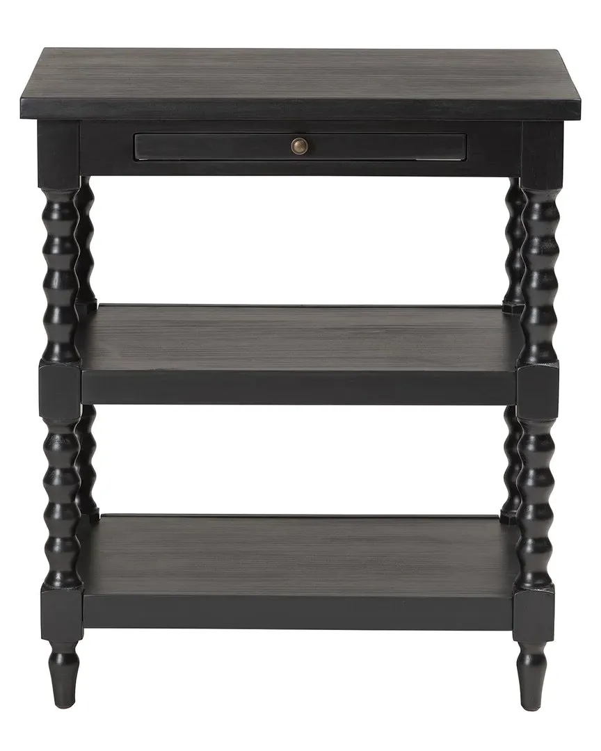 Imogene End Table with Drawer - Black, Wood image
