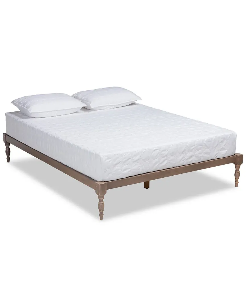 Iseline Queen Size Platform Bed Frame - Antique Oak image