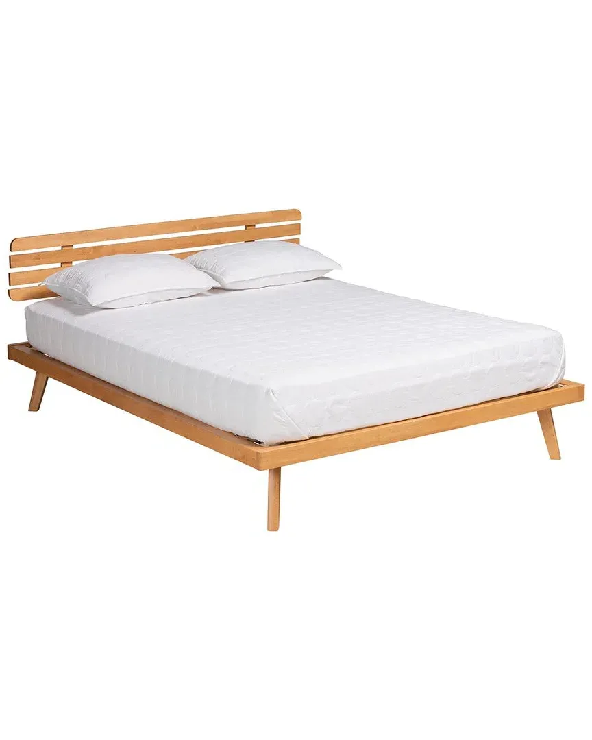 Joaquin Platform Bed - Rustic Brown, Rubber Wood image