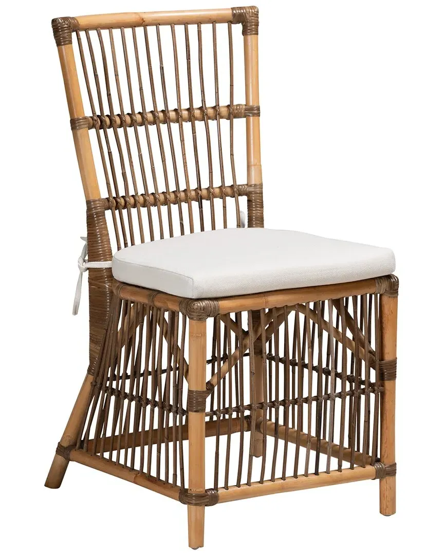 Kim Dining Chair with Cushion - Natural Brown, Rattan image