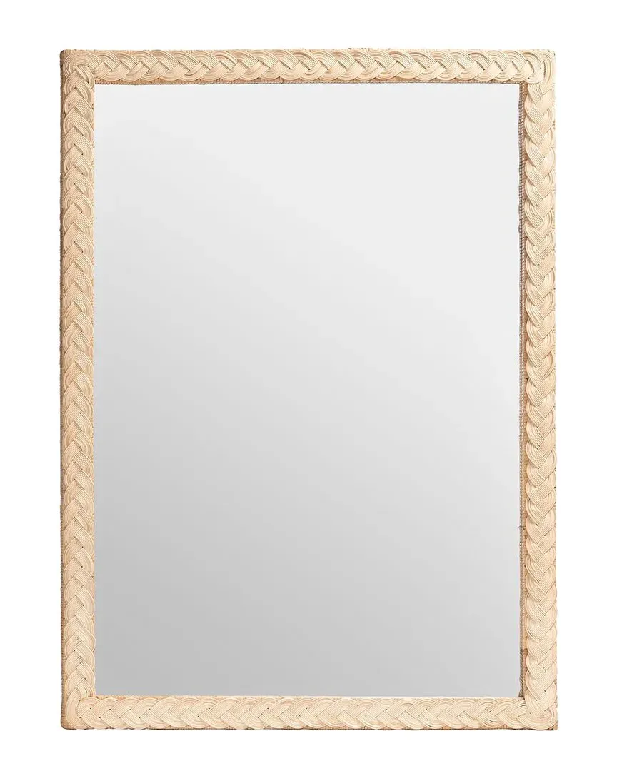 Lanica Wall Mirror - Brown, Rattan image