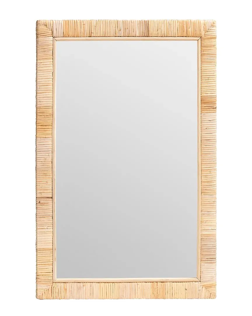 Lankston Rectangle Wall Mirror - Natural, Rattan image