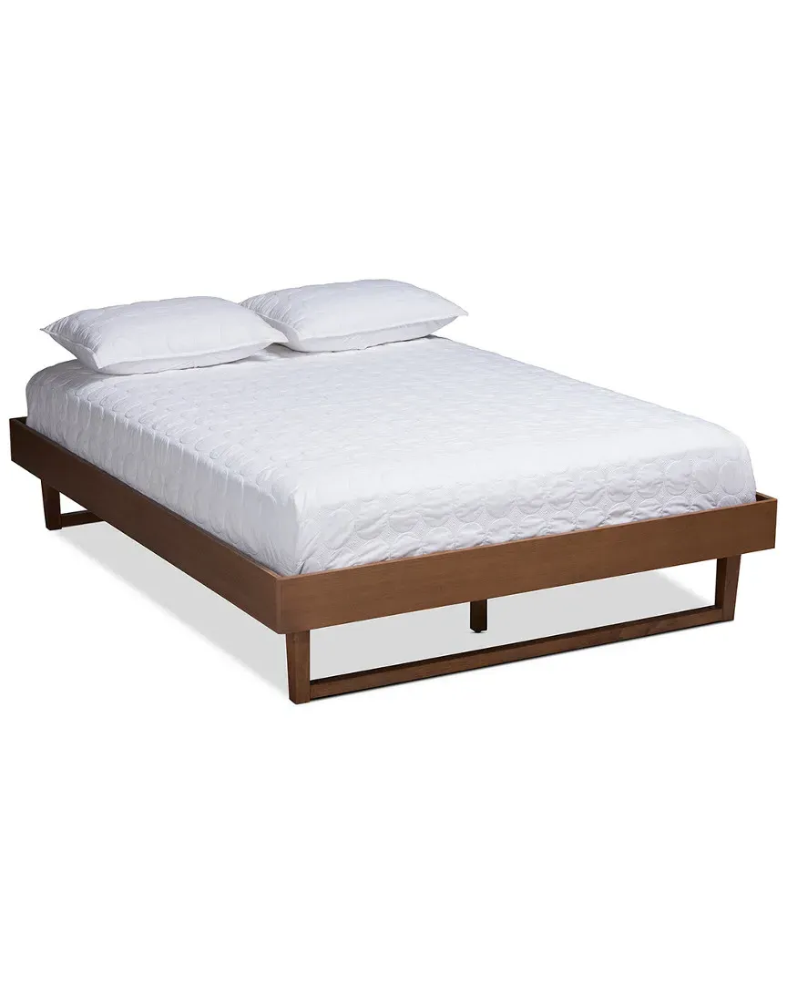 Liliya King Size Platform Bed Frame - Ash Walnut