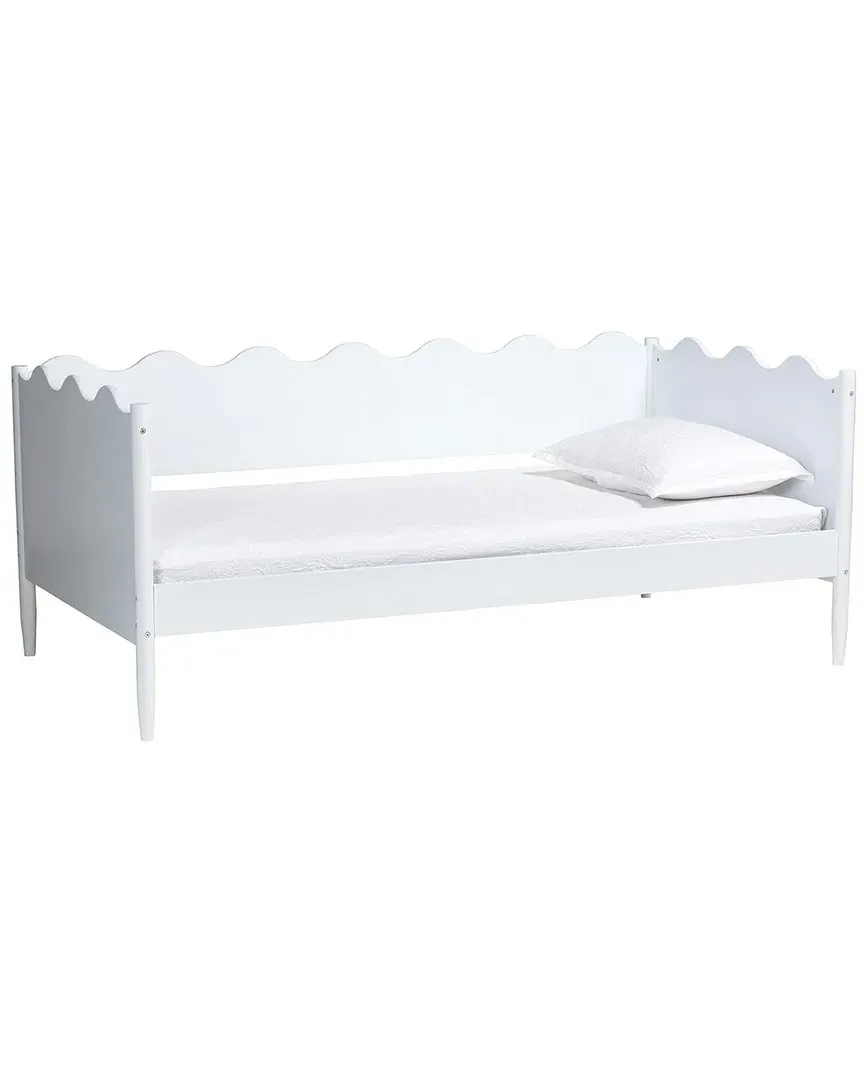 Malaya Full Daybed with Scalloped Edges - White, Wood image
