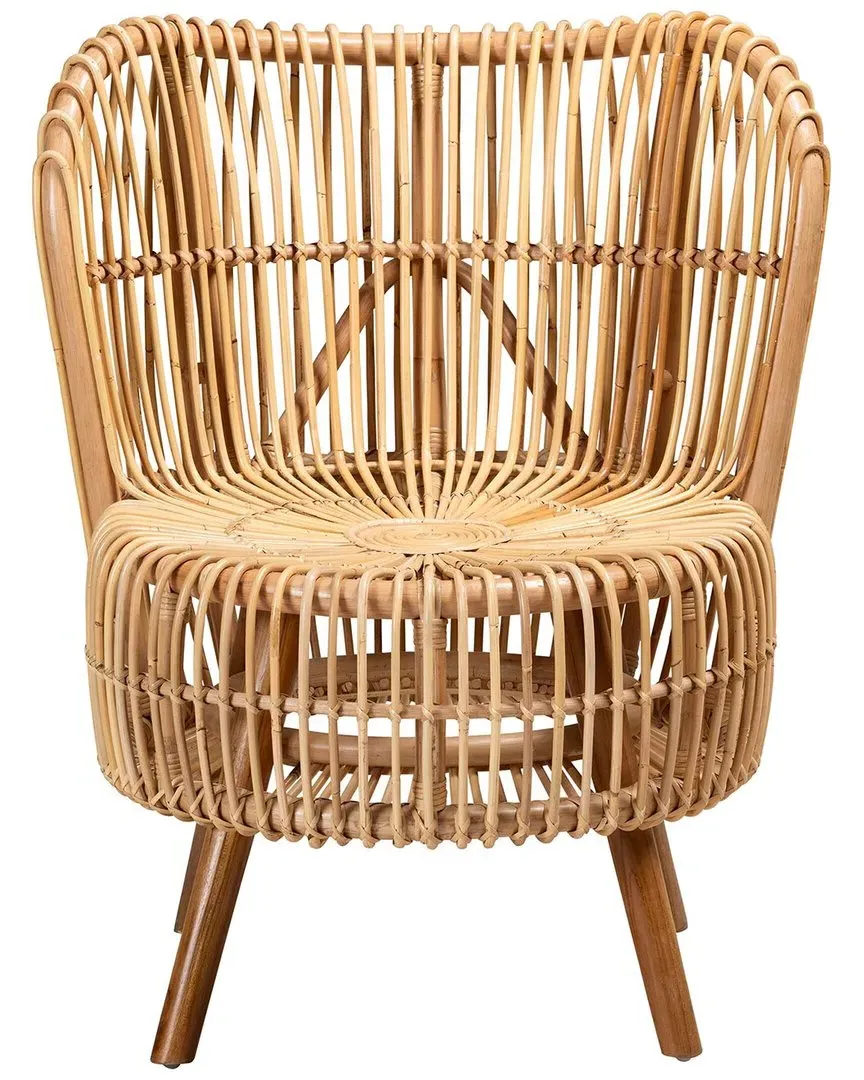 Nagoya Wide Seat Lounge Chair - Natural Brown, Rattan