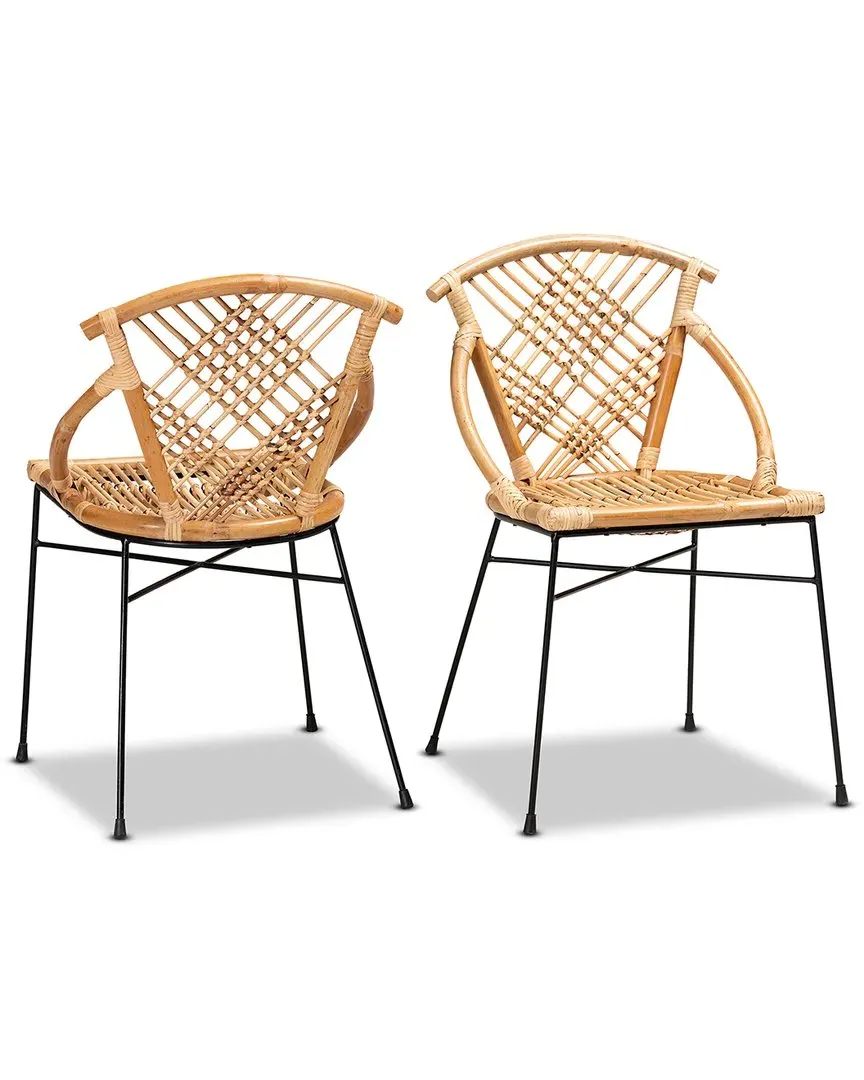 Pro 2-Piece Dining Chair Set - Brown, Metal image