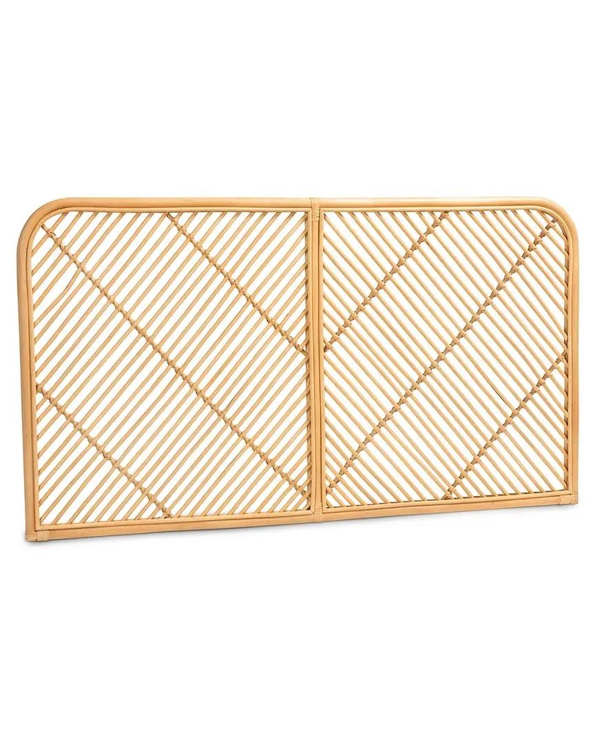 Sakina Queen Size Wall-Mount Headboard - Brown, Rattan