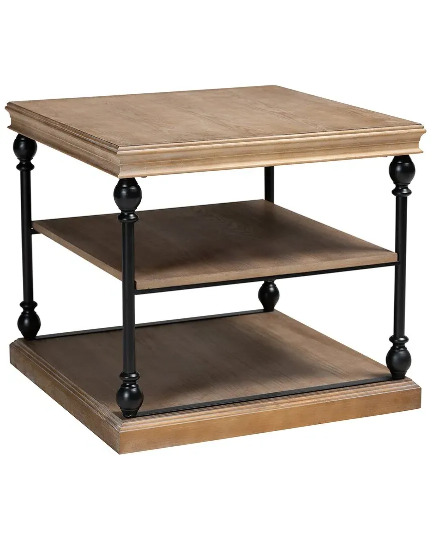 Sebastian 3-Tier End Table - Greywashed, Iron image