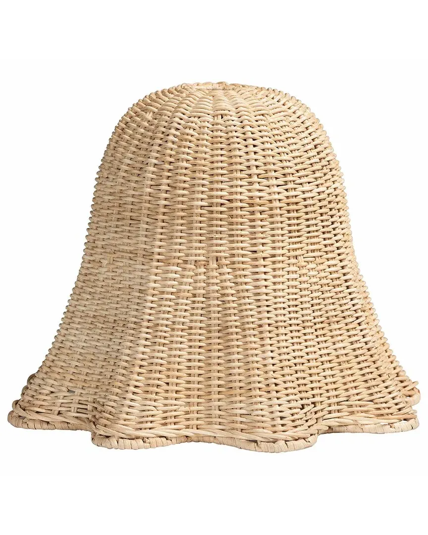 Semira Scalloped Pendant Lampshade - Natural, Rattan