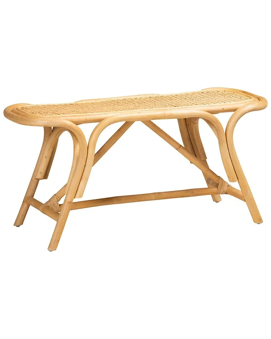 Septa Oval Accent Bench - Natural Brown, Rattan