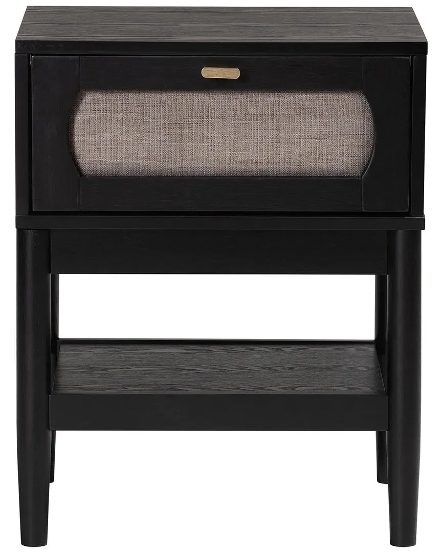 Shirin 1-Drawer Nightstand - Beige, Rubberwood image