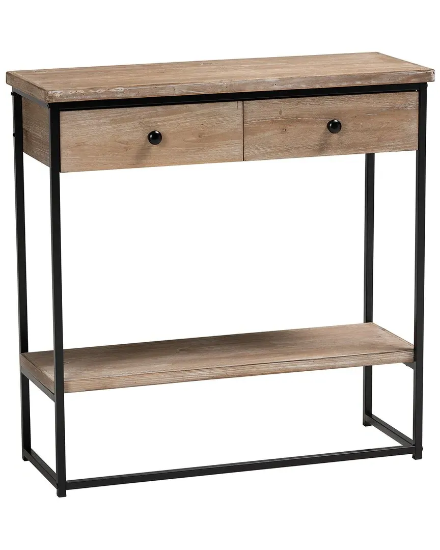 Silas 2-Drawer Console Table - Brown, Fir Wood image