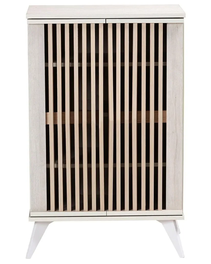 Simona 2-Door Storage Cabinet - Light Grey, Wood image