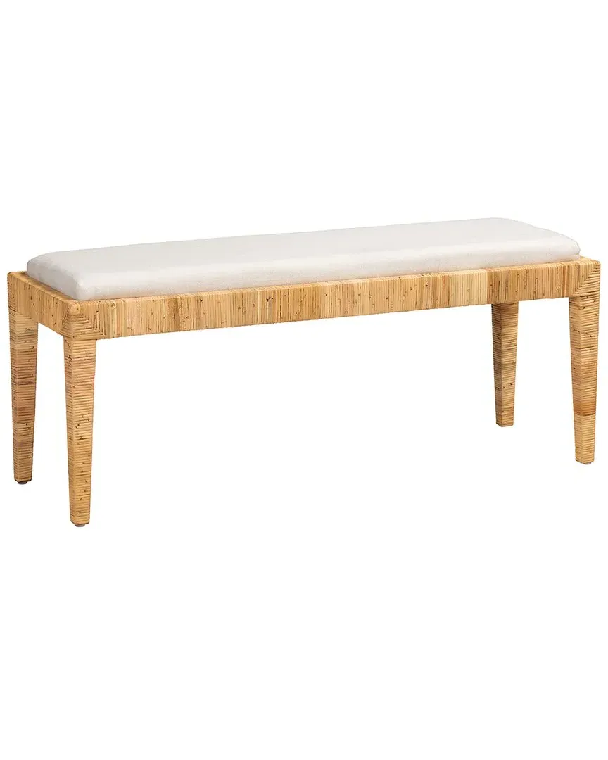 Sofia Bench - White, Mahogany