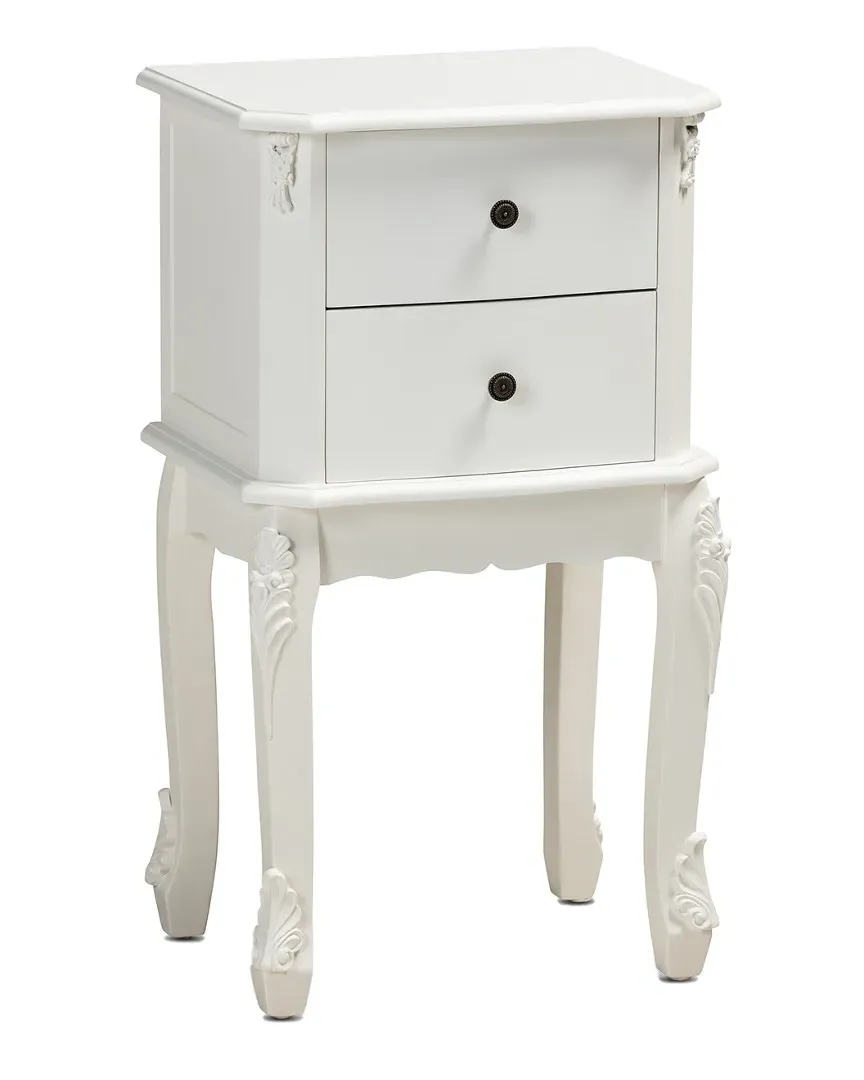 Sophia 2-Drawer Nightstand - White image