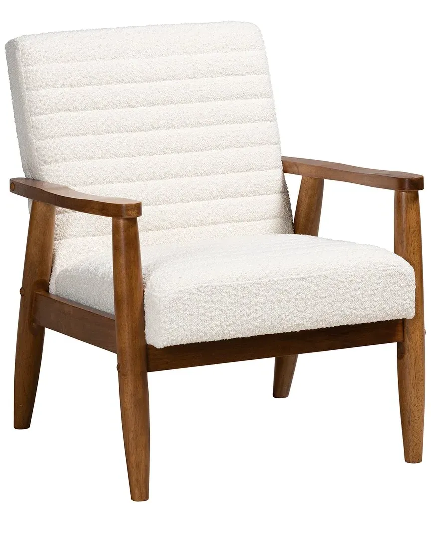 Stratton Armchair - White, Boucle