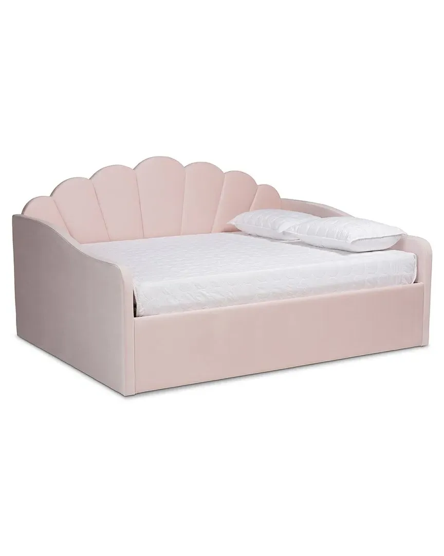 Timila Queen Size Daybed - Pink, Velvet image