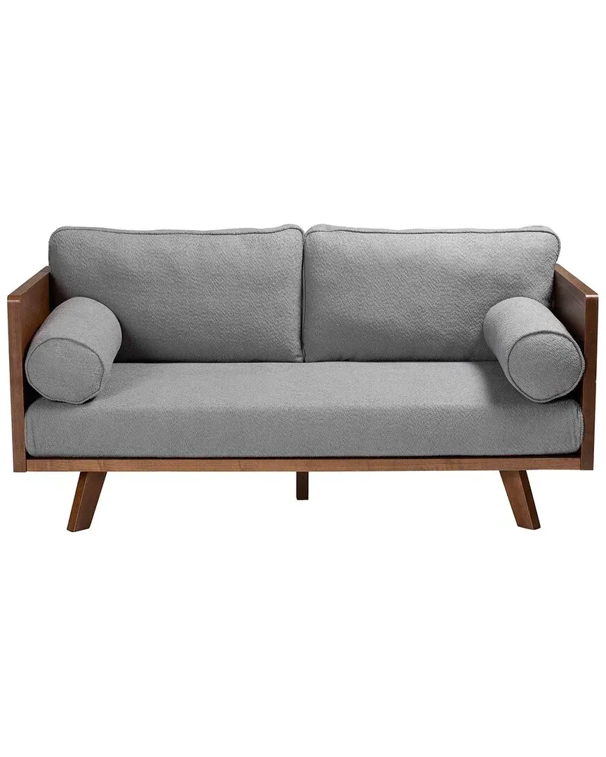 Uriel 3-Seater Sofa - Grey, Boucle Fabric