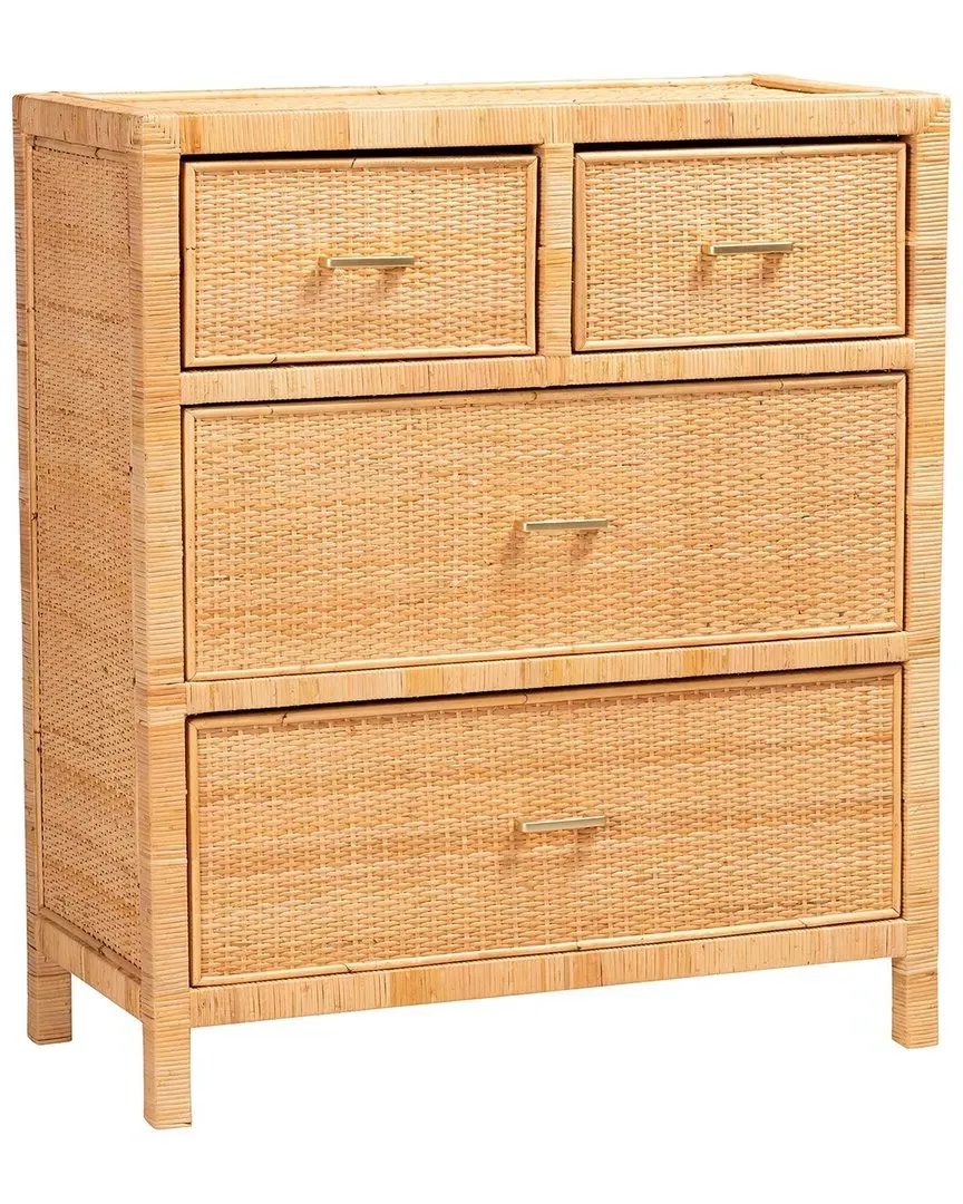 Vaere Storage Cabinet with 4 Drawers - Natural Brown, Rattan