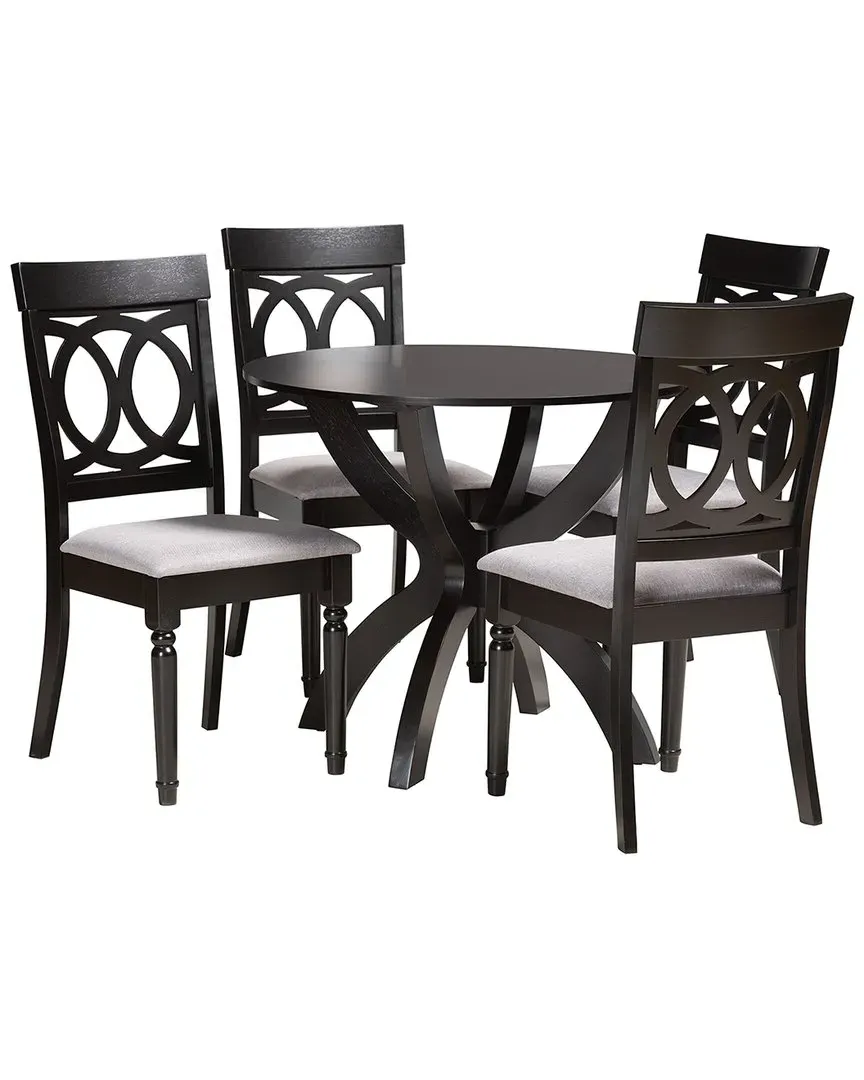 Velia 5-Piece Dining Set - Grey, Oak