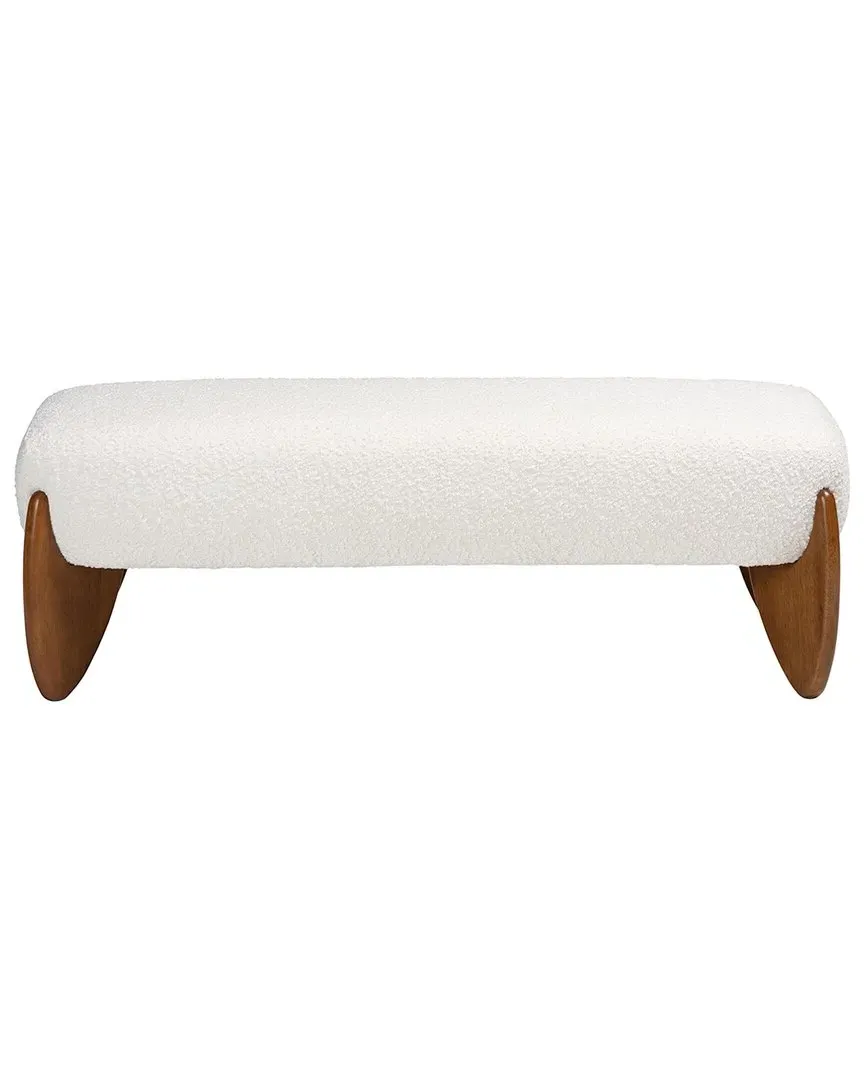 Vinicio Accent Bench - Cream, Boucle