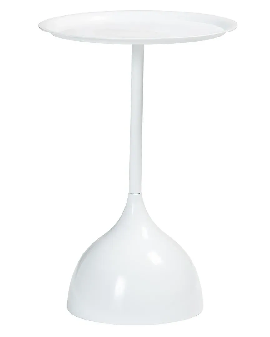 Webb Round Side Table - White, Metal image