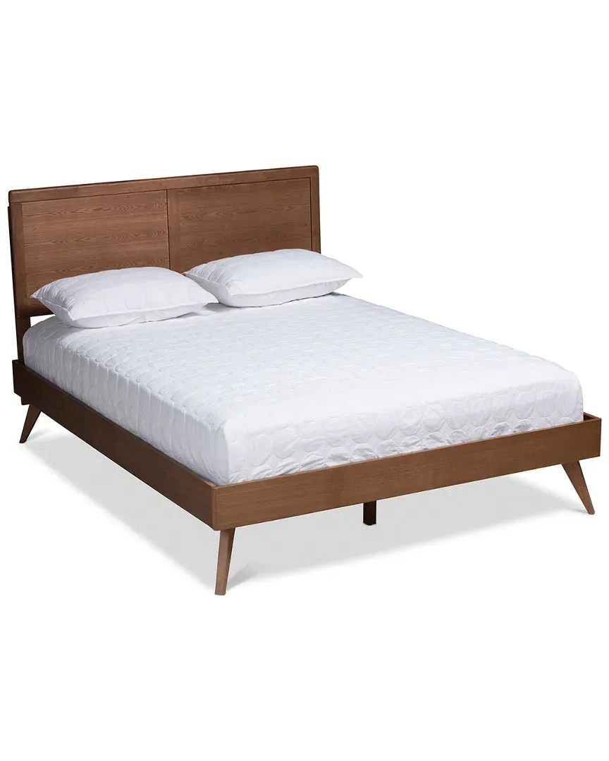 Zenon King Size Platform Bed - Walnut