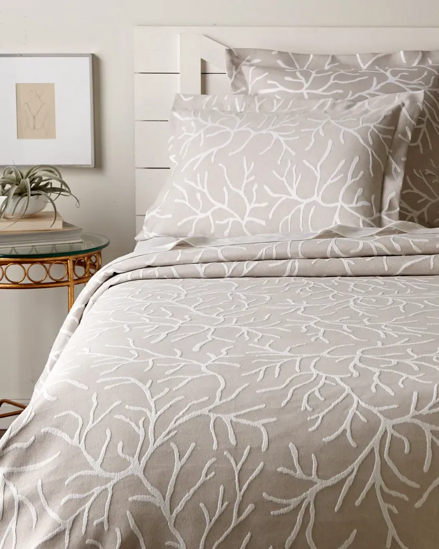 Coral Glory Coverlet Collection - Taupe