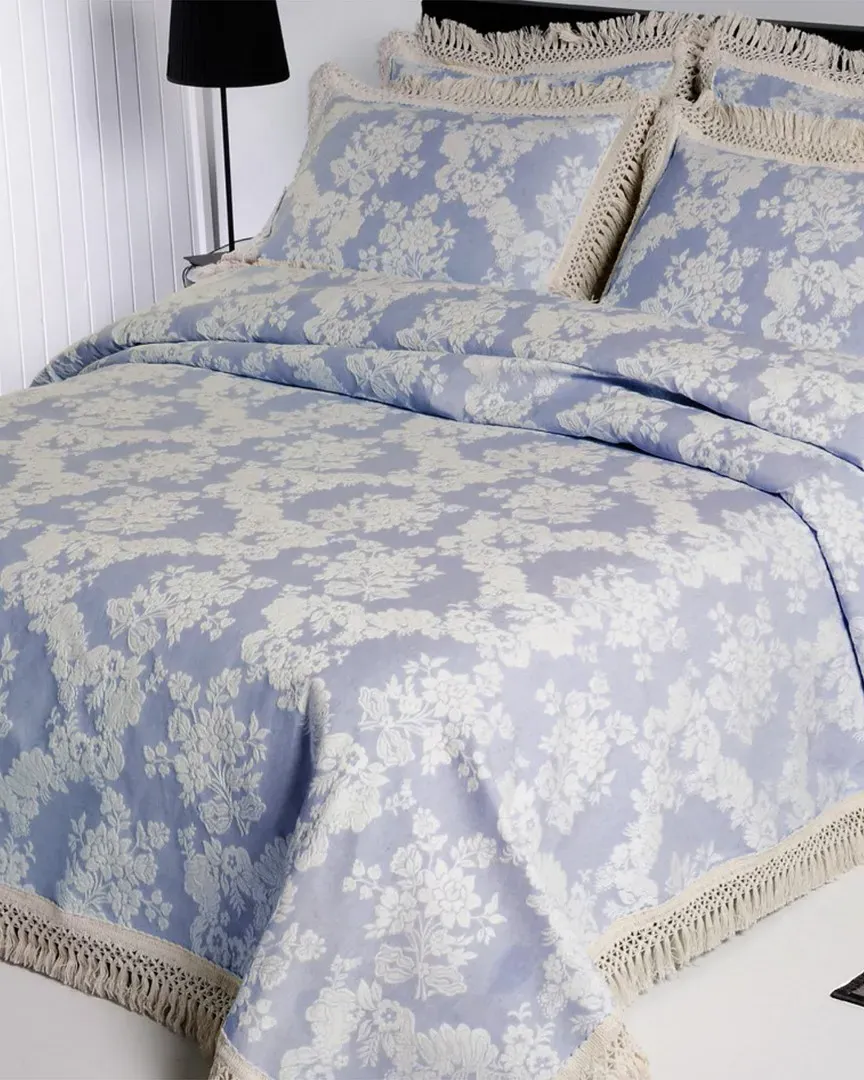 Mafalda King Bedspread - Sky Blue, Cotton Blend