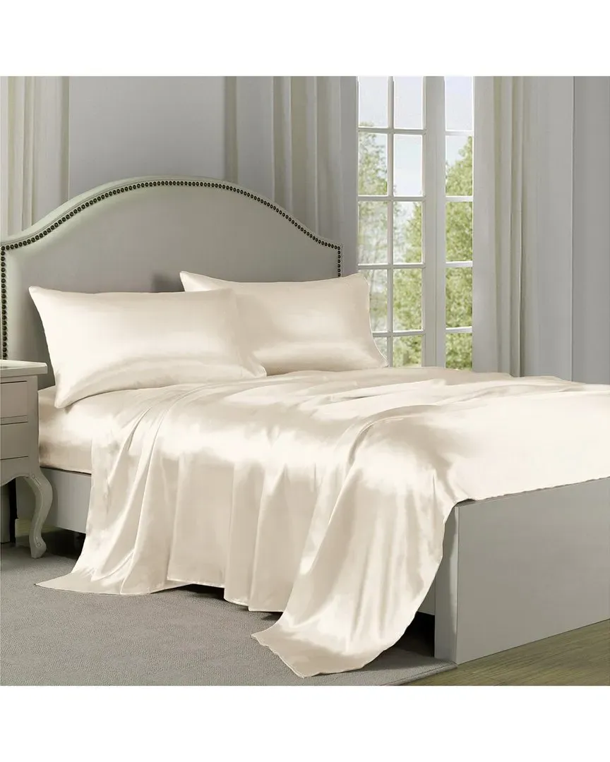 Satin Sheet Set - Ivory, Polyester image