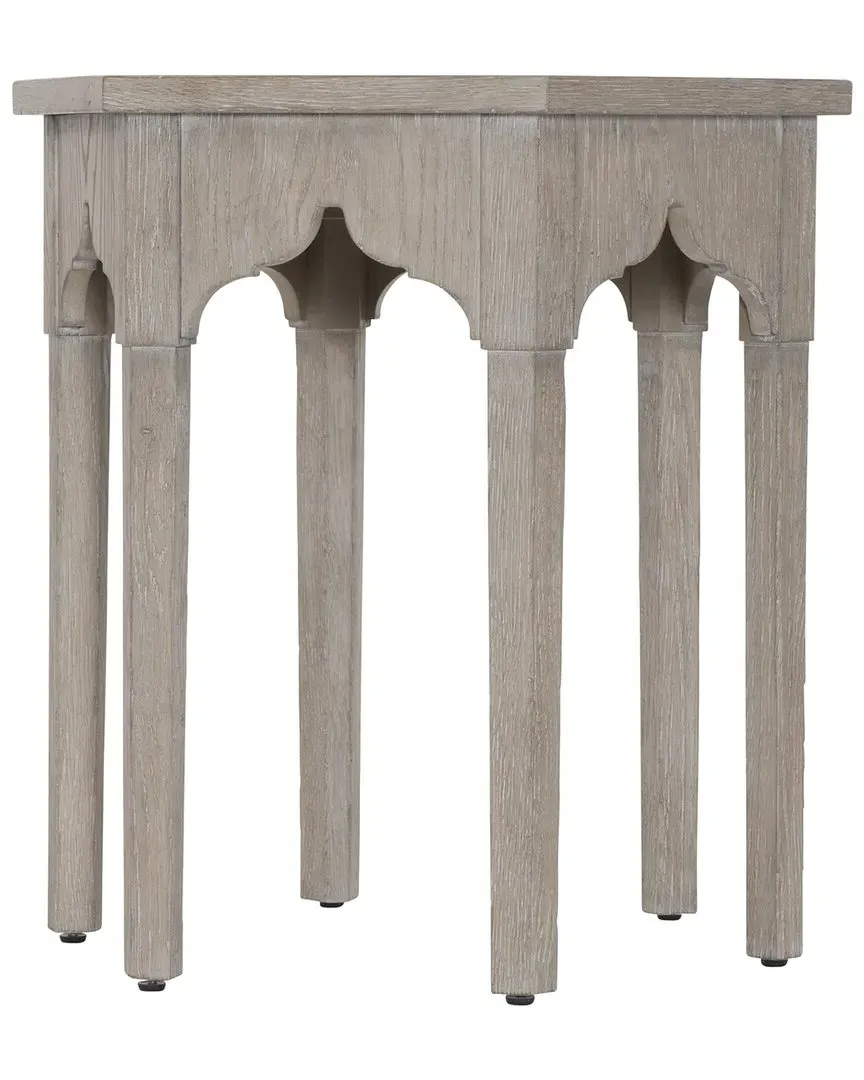 Albion Hexagonal Side Table - Pewter, White Oak