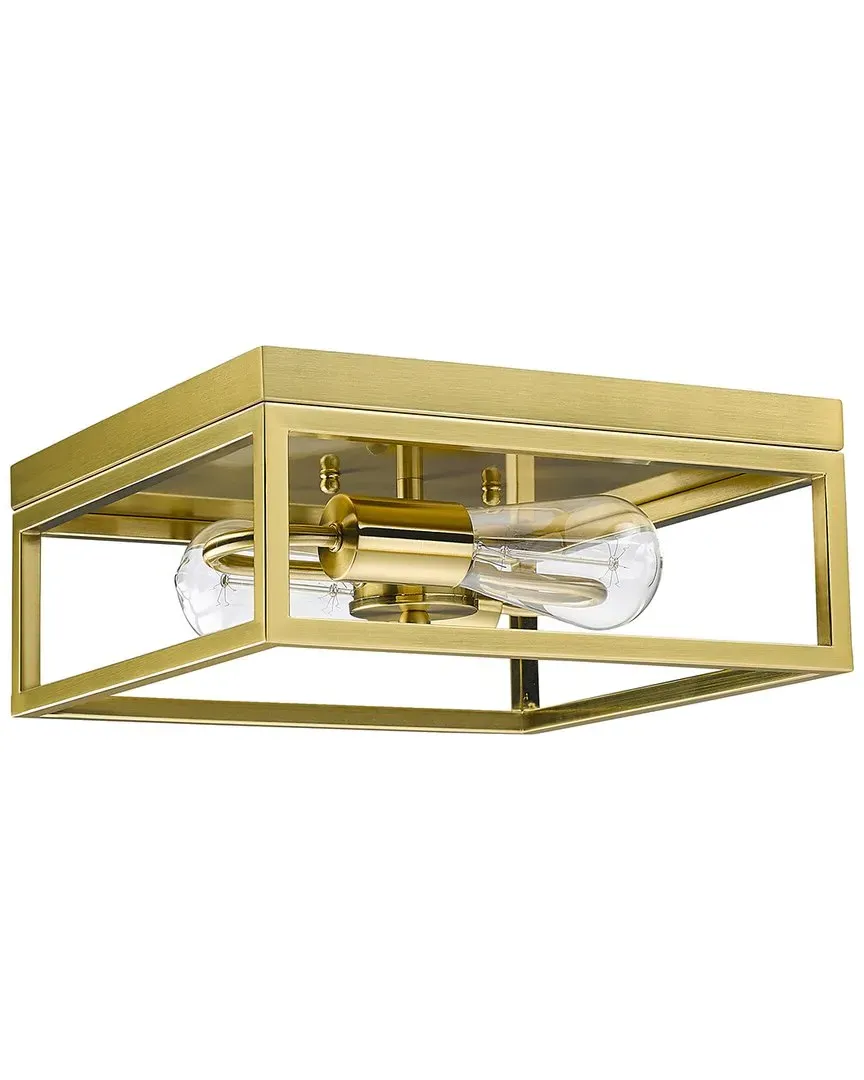 12in Metal Flush Mount - Gold image
