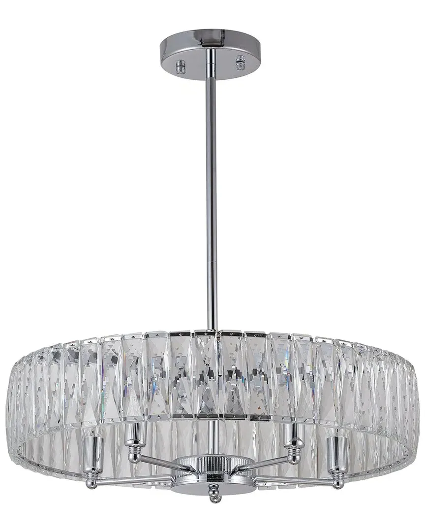 22in Chandelier with Crystals - Chrome, Metal image