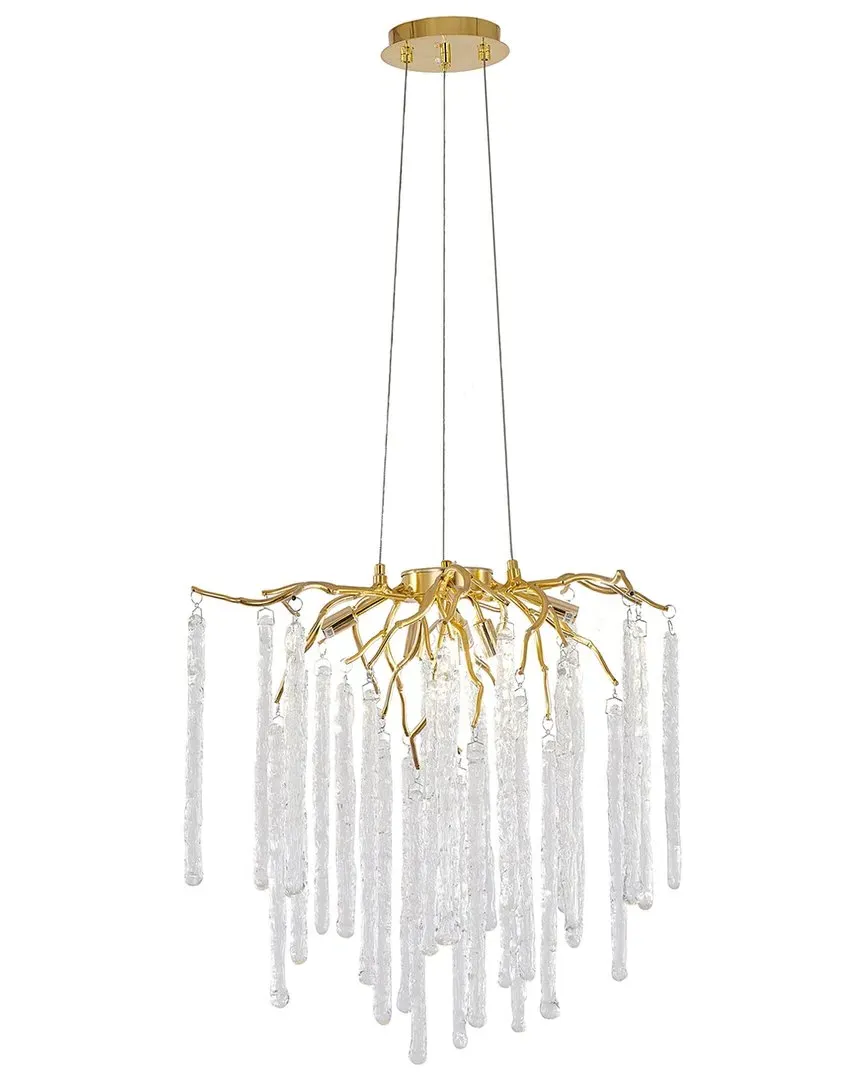 23in Aluminum Chandelier - Gold image