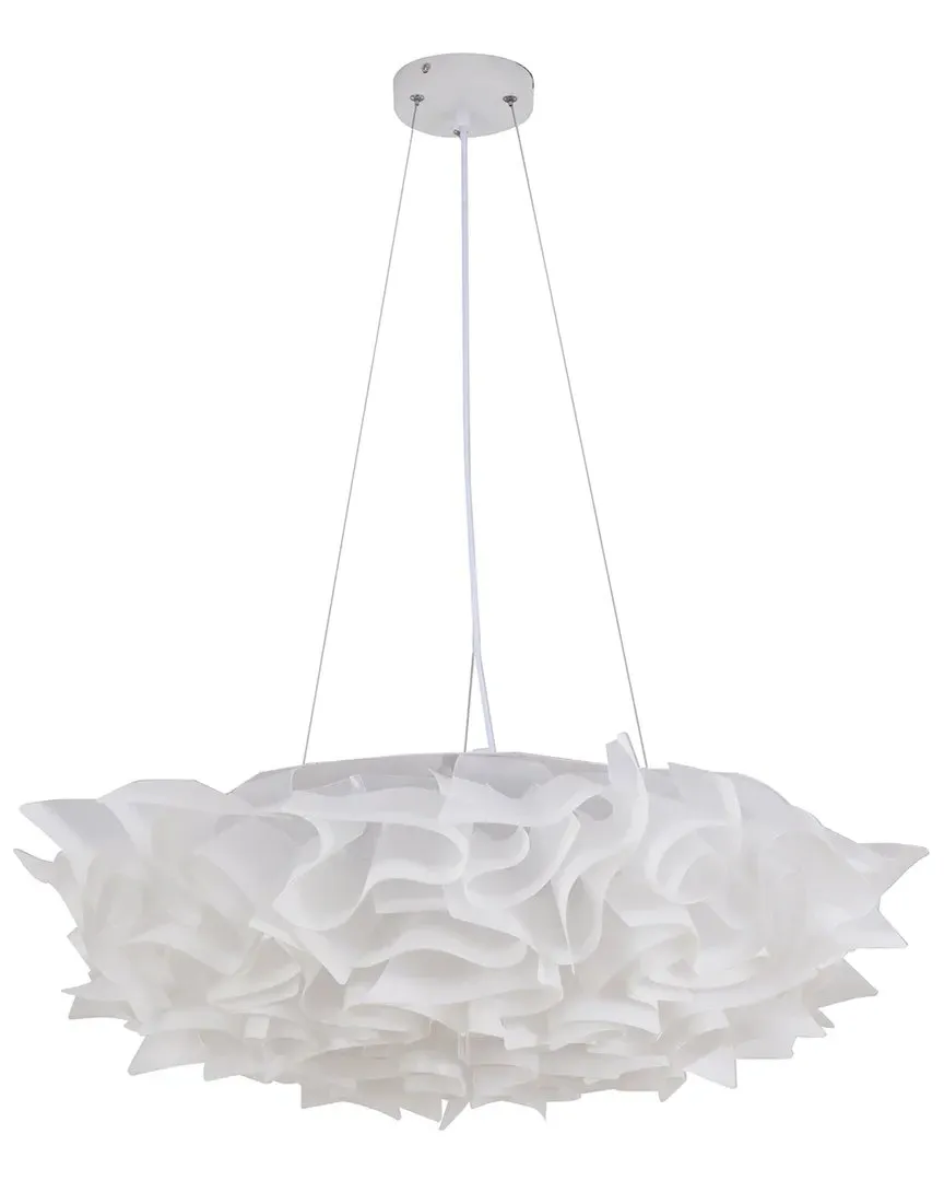 30in Acrylic Cloud LED Chandelier - White, Iron image