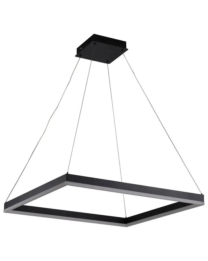 30in LED Chandelier with Acrylic Diffusers - Matte Black, Aluminum
