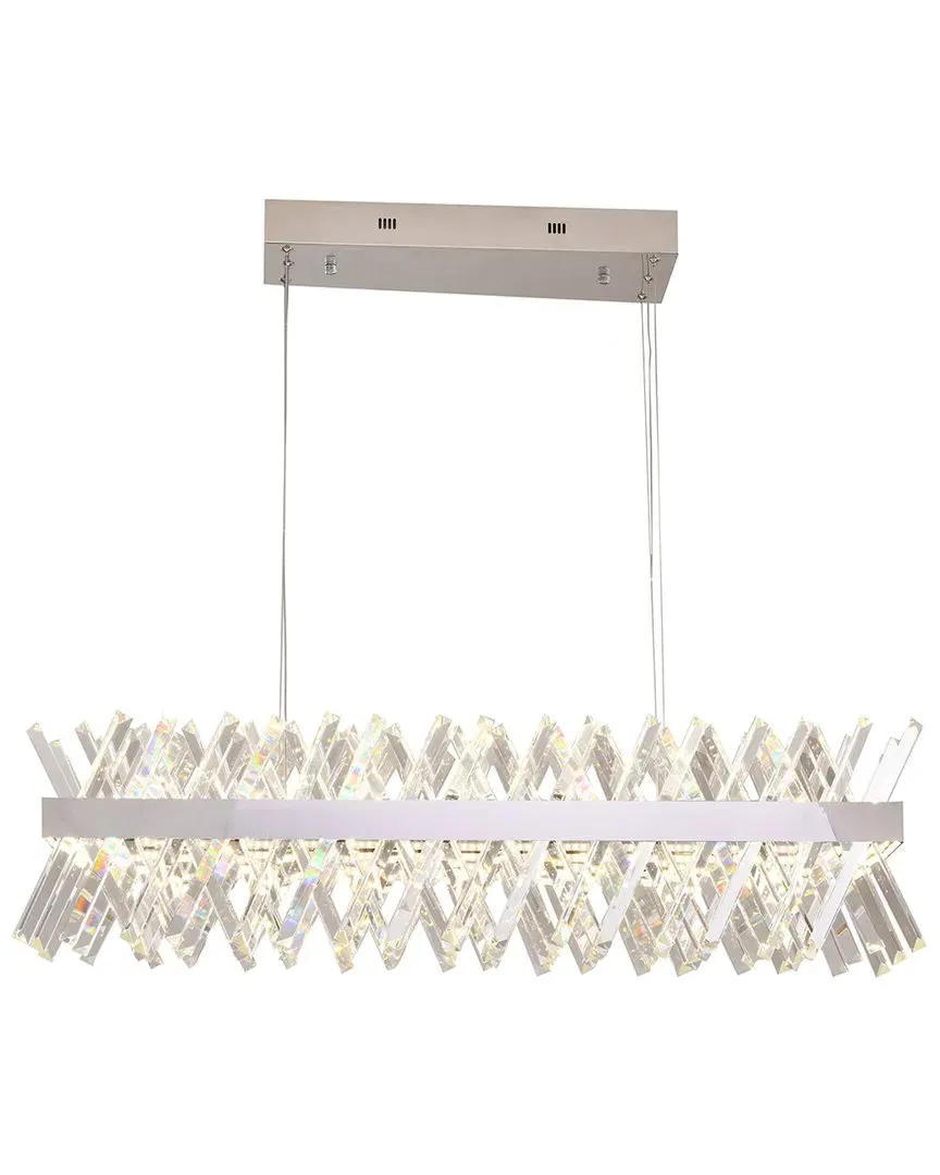 4-Light LED Chandelier with Crystals - Chrome, Iron image