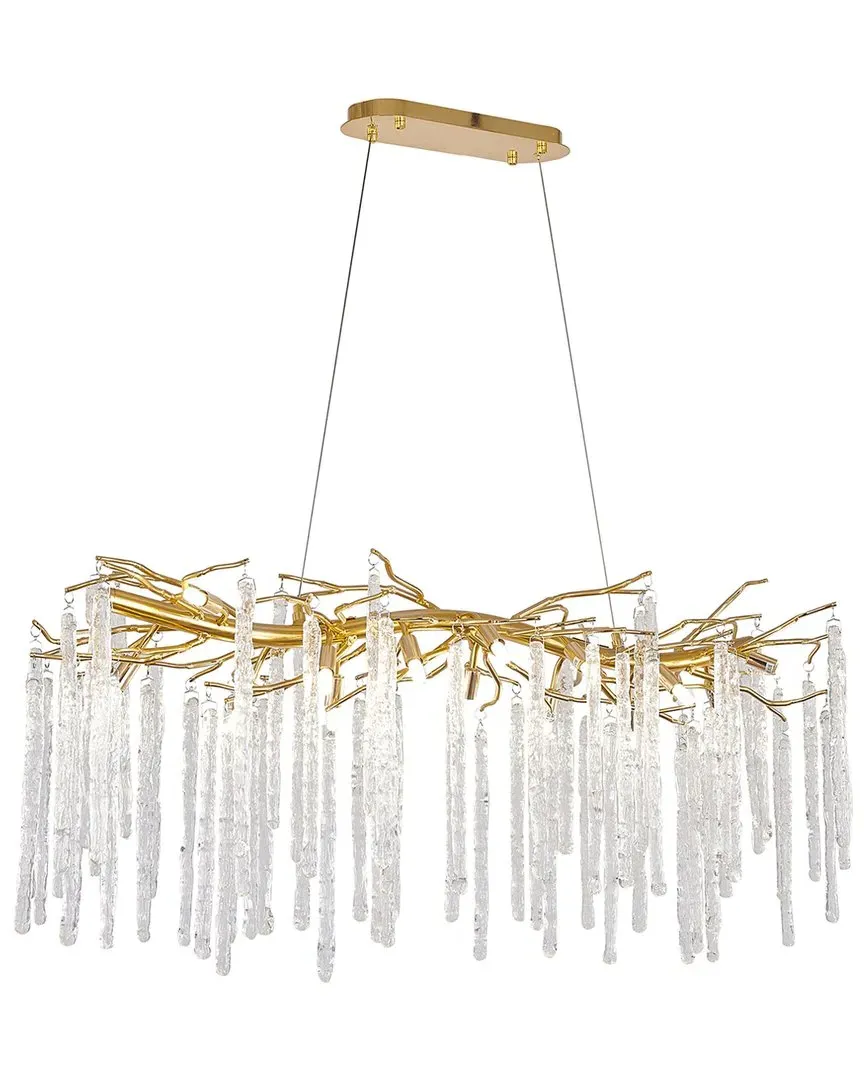 47in Aluminum Chandelier - Gold