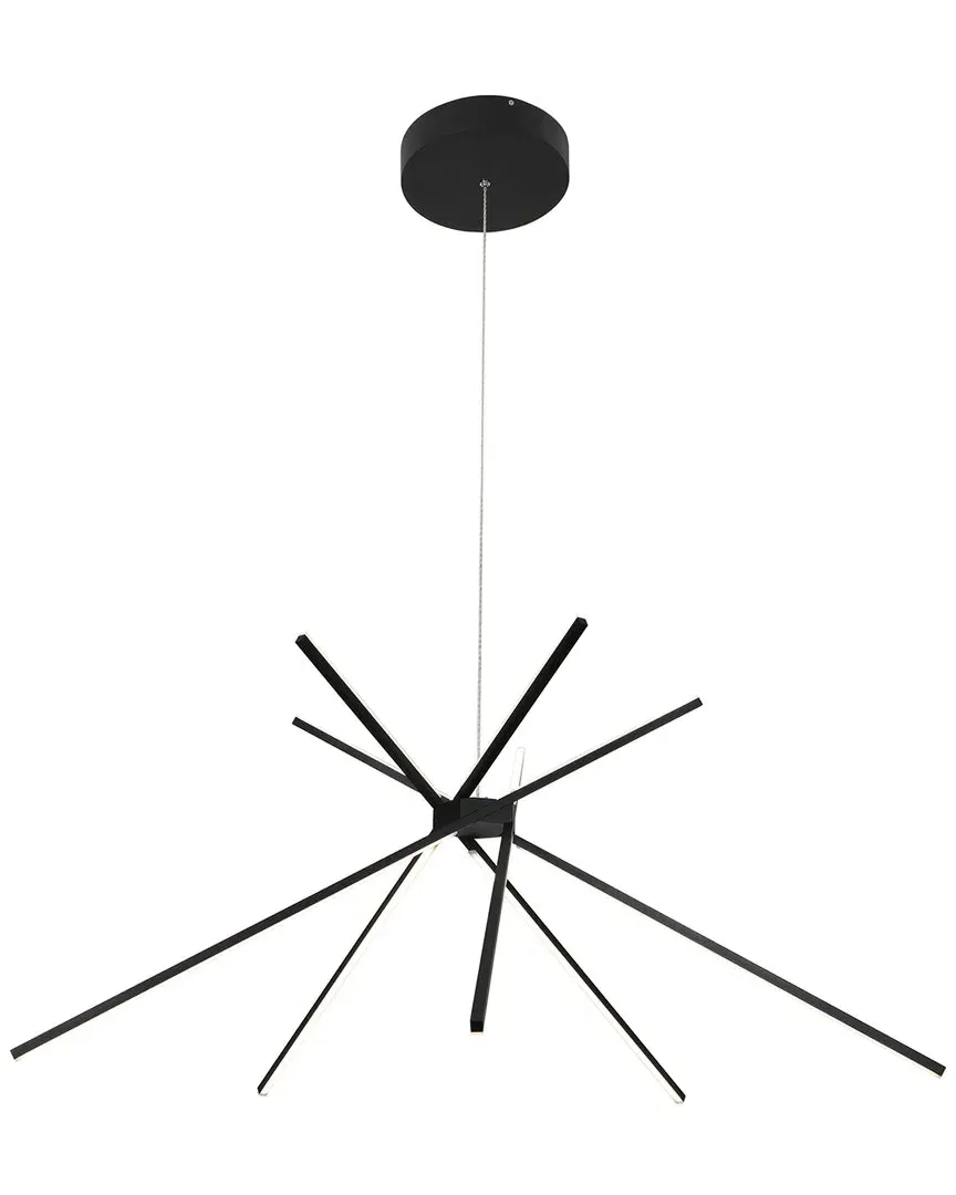 5-Light LED Chandelier with Frosted Diffusers - Matte Black