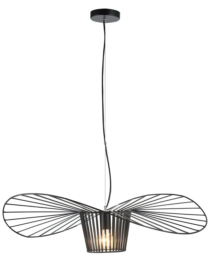 Bethel International Single Pendant Light - Black, Iron image