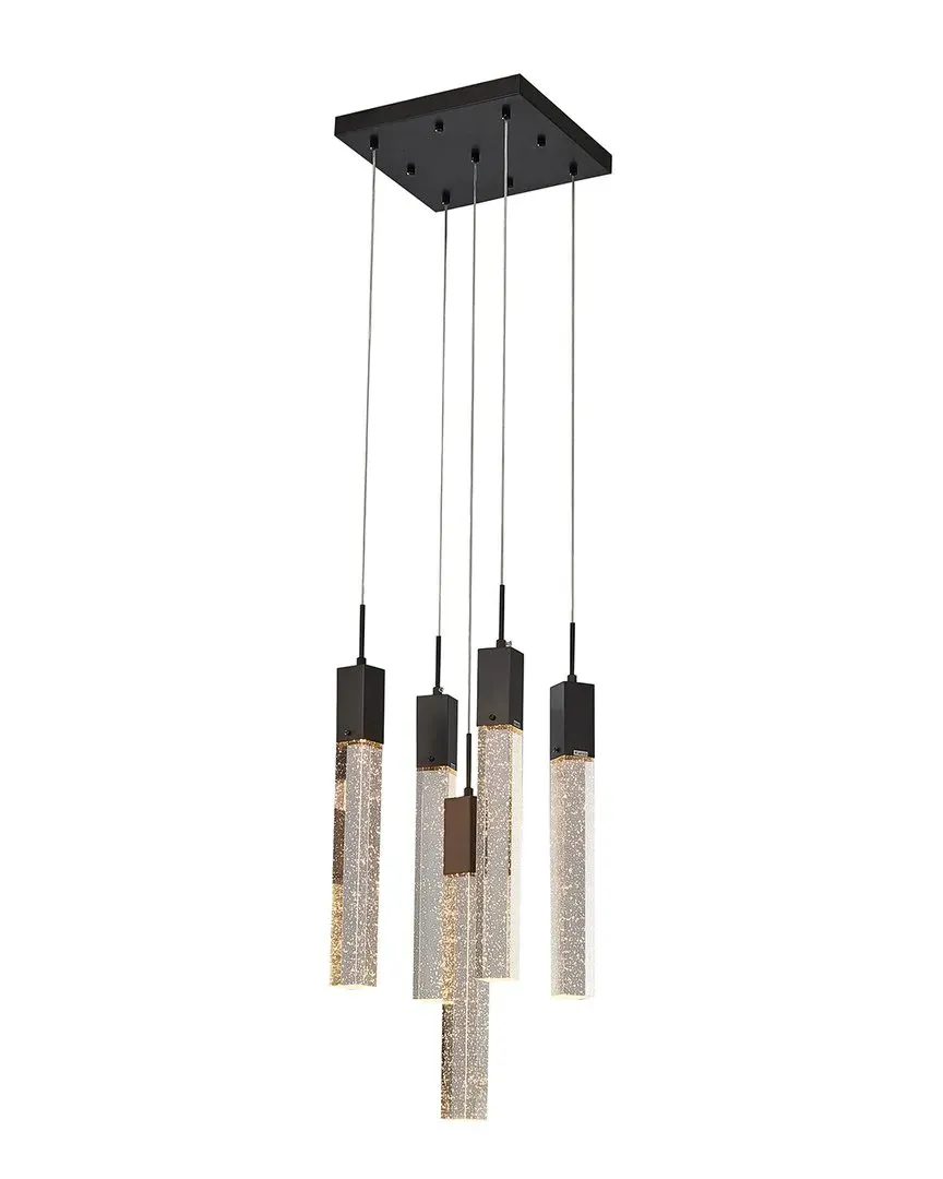 Bubble Crystal Pendant Light - Black, Metal