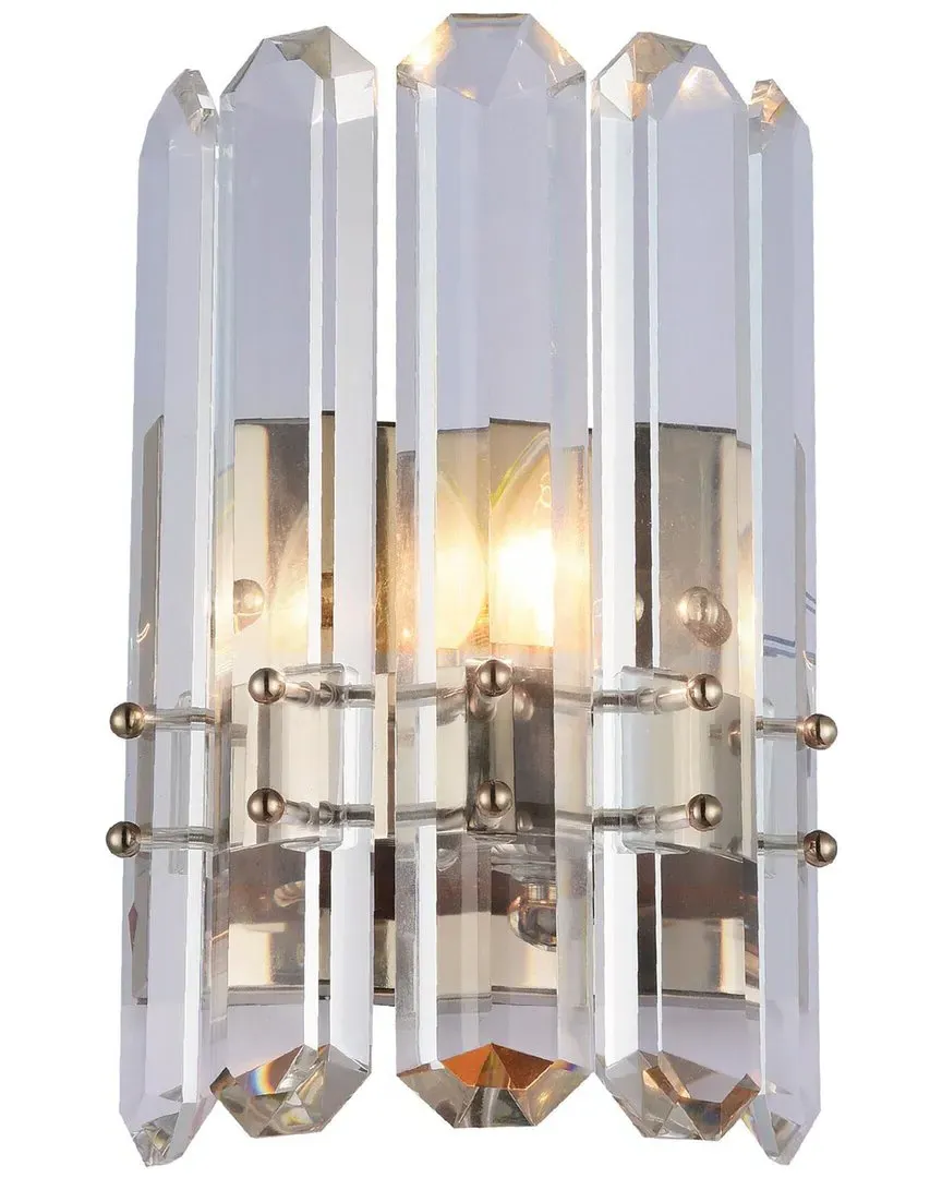 Chrome Wall Sconce with Crystal - Chrome, Metal image