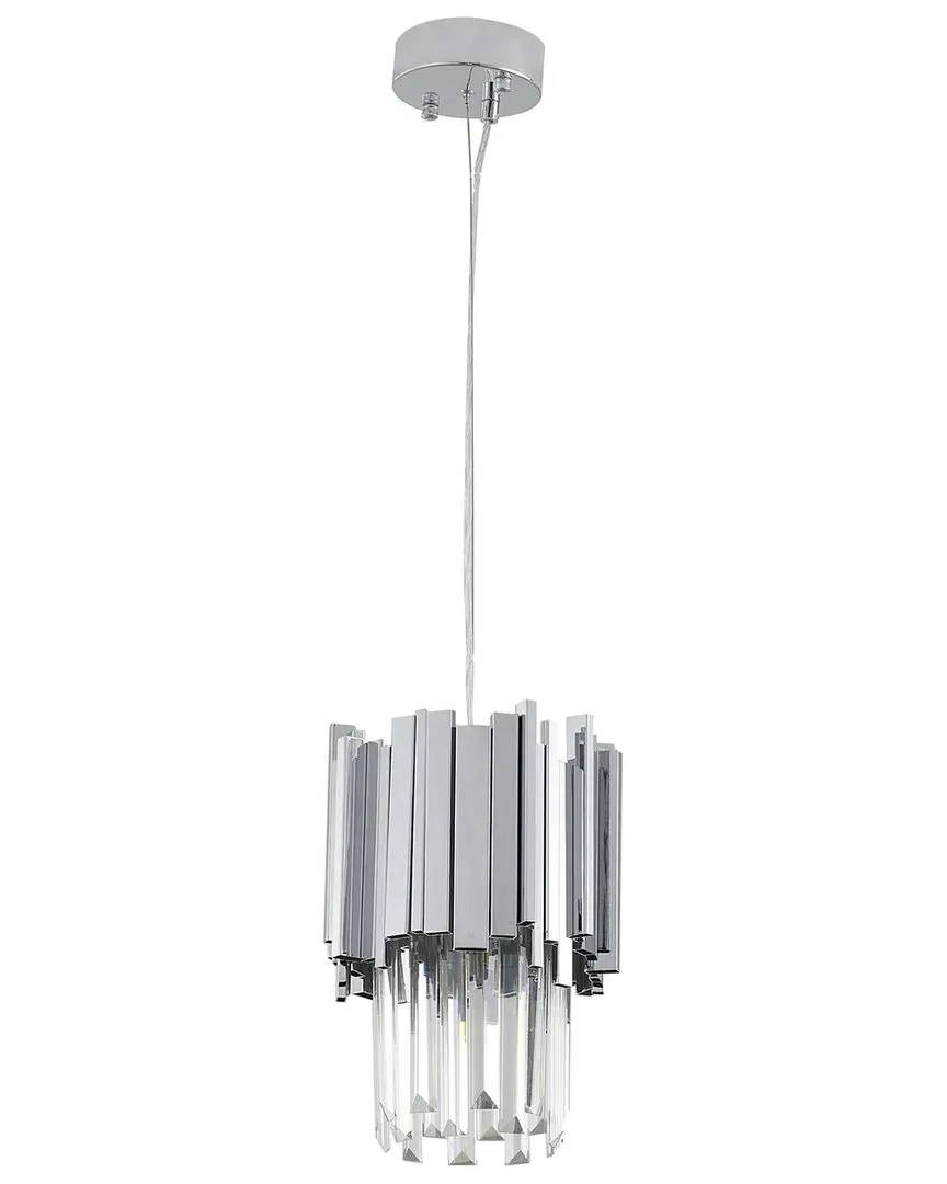 Crystal Pendant Light - Nickel, Metal