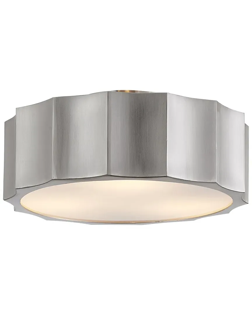 Flush Mount Light with Acrylic Diffuser - Nickel