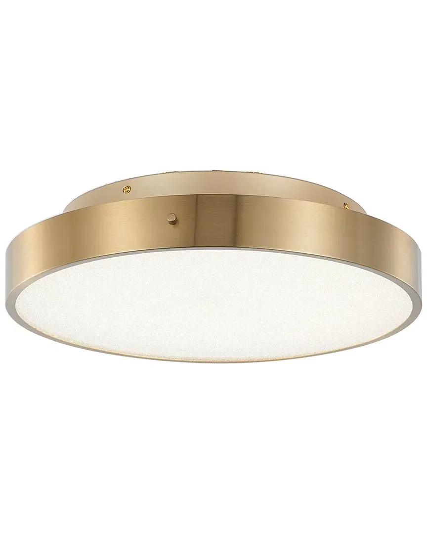 LED Flush Mount Light with Beaded Diffuser - Brass