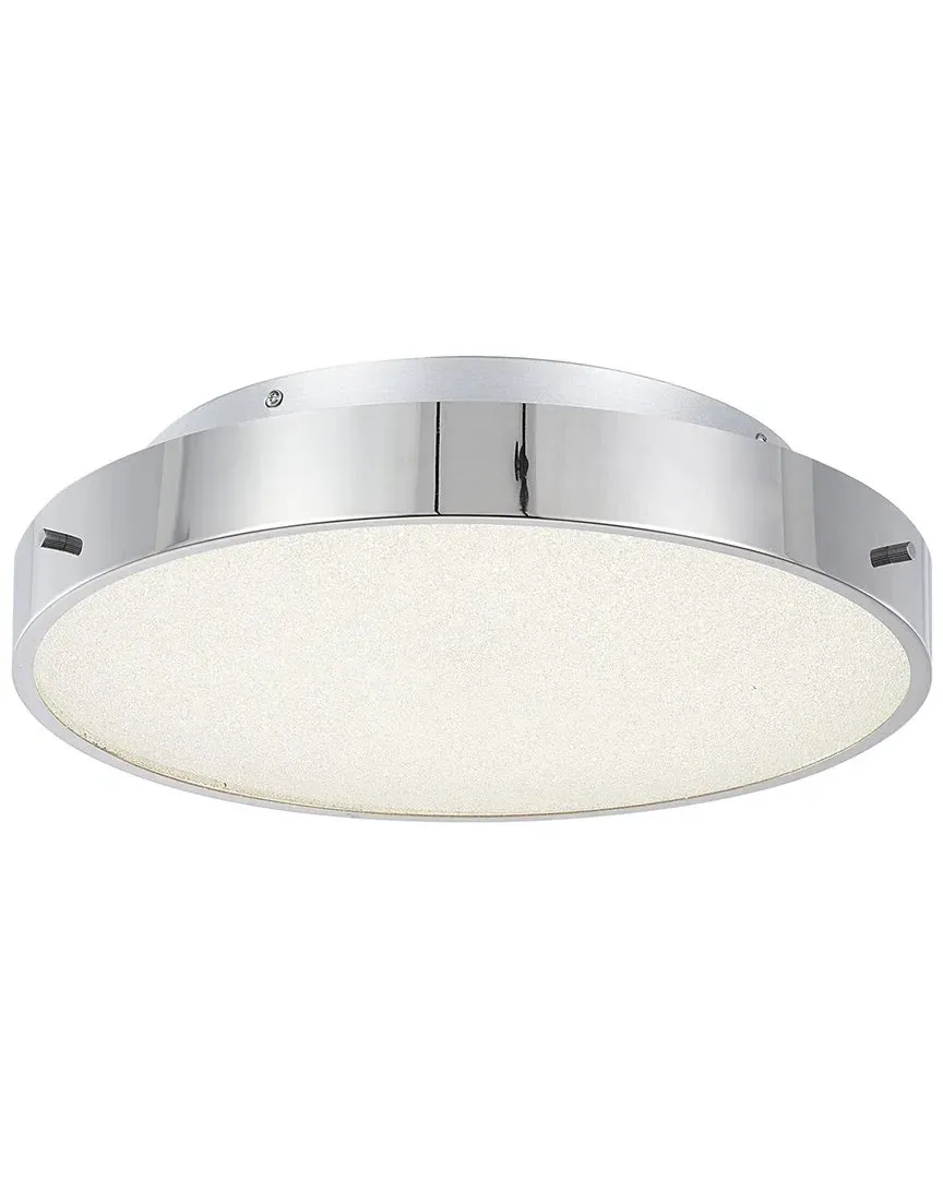 LED Flush Mount Light with Beaded Diffuser - Chrome