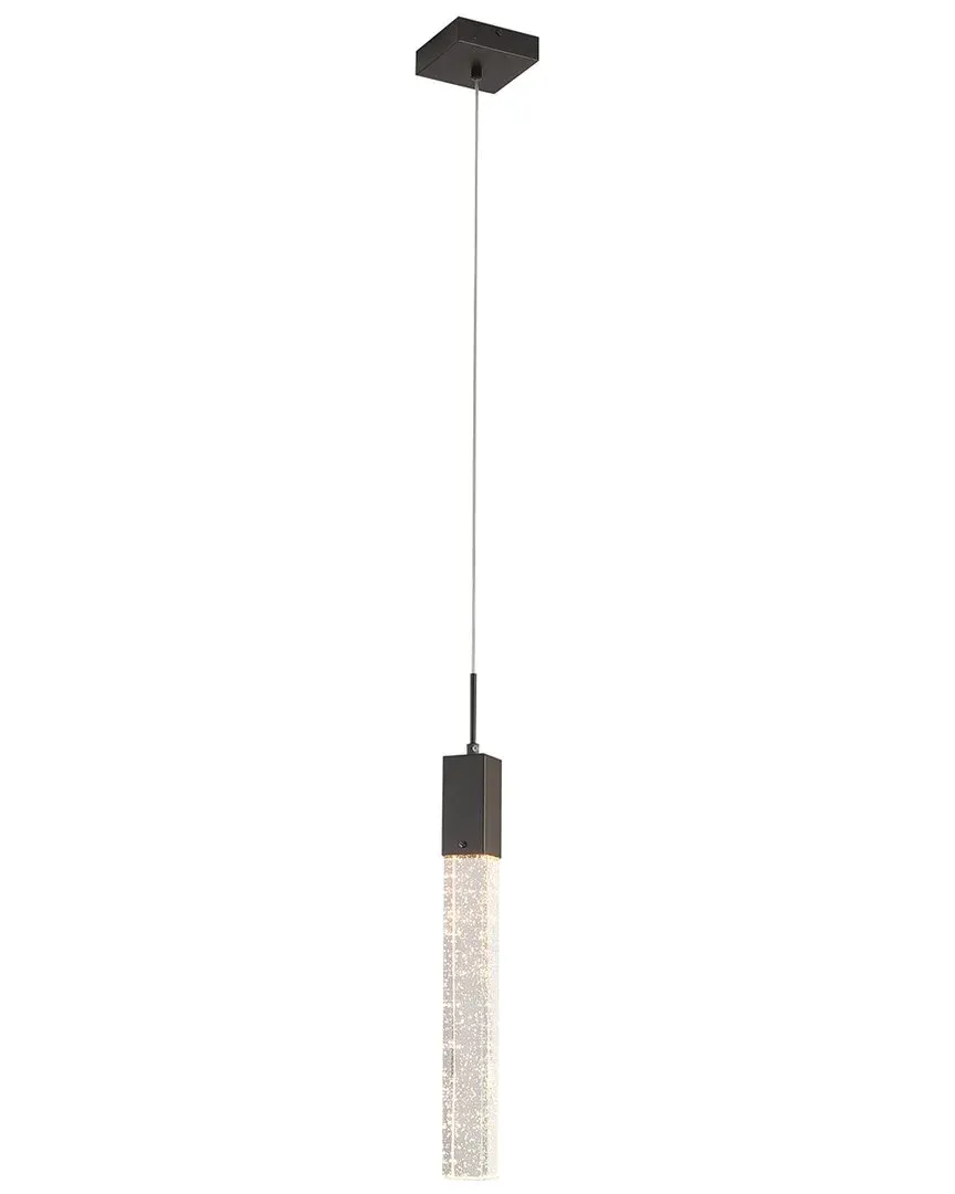 Single Bubble Crystal Pendant Light - Black, Metal