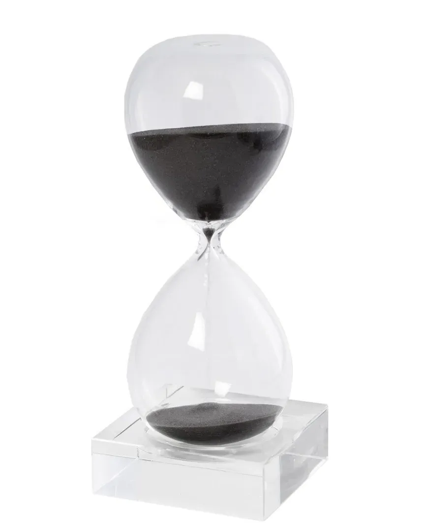 30 Minute Crystal Sand Timer - Black image