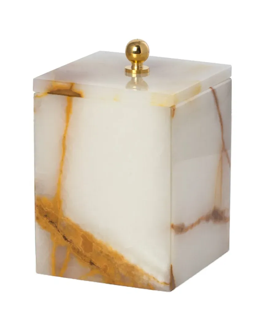 Bath Canister with Lid - Green Onyx image