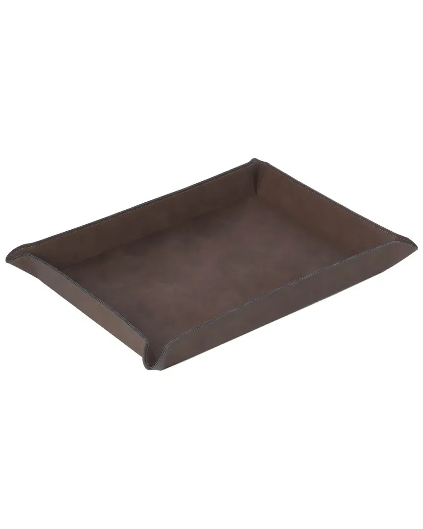 Large Rectangular Valet Tray - Rustic Brown, Leatherette image